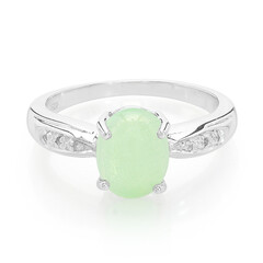 Anello in argento con Crisoprasio Imperiale