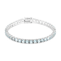 Bracciale in argento con Topazio Blu Cielo