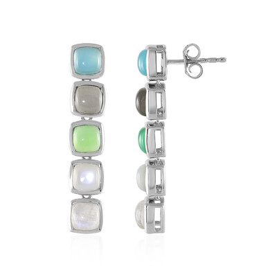 Orecchini in argento con Calcedonio Acqua (KM by Juwelo)