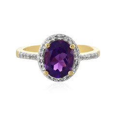 Anello in argento con Ametista Zambiana