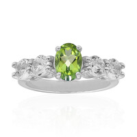 Anello in argento con Topazio Kiwi