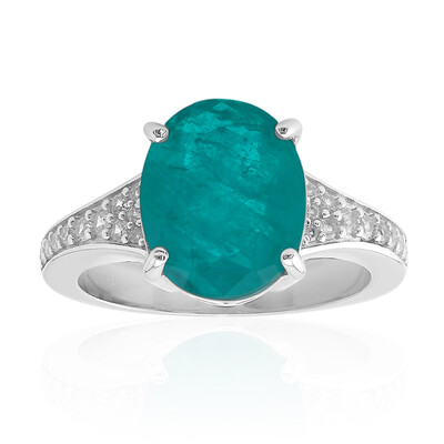 Anello in argento con Quarzo Verde Blu