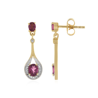 Orecchini in argento con Rodolite