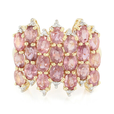 Anello in oro con Zaffiro Padparadscha (non riscaldato) (AMAYANI)