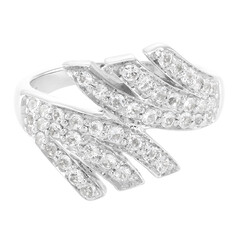 Anello in argento con Topazio Bianco