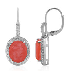 Orecchini in argento con Quarzo Arancione Pastello
