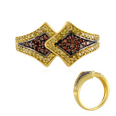 Anello in argento con Diamante Giallo I4