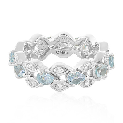Anello in argento con Topazio Blu Cielo