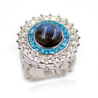 Anello in argento con Labradorite (Dallas Prince Designs)