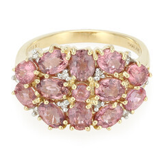 Anello in oro con Zaffiro Padparadscha (non riscaldato) (AMAYANI)