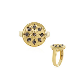 Anello in argento con Diamante Cioccolato I3