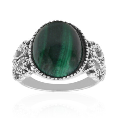 Anello in argento con Malachite (Art of Nature)