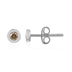 Orecchini in argento con Diamante Champagne I2