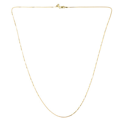 Catenina veneziana regolabile con cursore  in argento 925 placcato oro giallo - 61 cm - 2,7 g