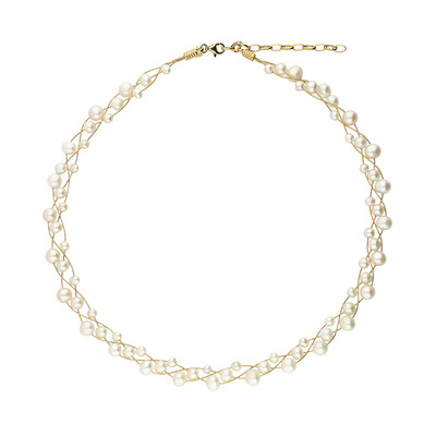Collana in argento con Perla d'Acqua Dolce Bianca