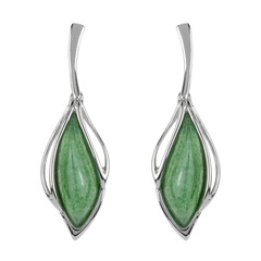 Orecchini in argento con Quarzo Verde