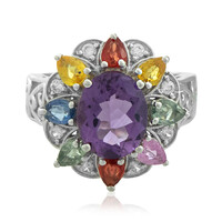 Anello in argento con Ametista Boliviana