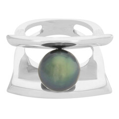 Anello in argento con Perla Tahitiana
