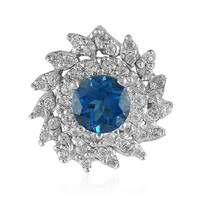 Ciondolo in argento con Topazio Blu Londra