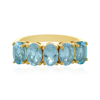 Anello in argento con Topazio Blu Cielo