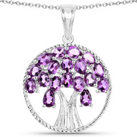 Collana in argento con Ametista Zambiana