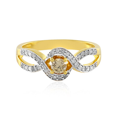 Anello in argento con Diamante Champagne PK