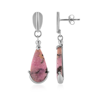 Orecchini in argento con Rodonite Sulavesi (Bali Barong)