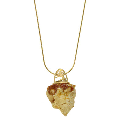 Collana in argento con Ambra Baltica (dagen)