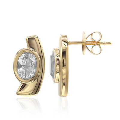 Orecchini in oro con Quarzo Herkimer (Amanda Adkins)