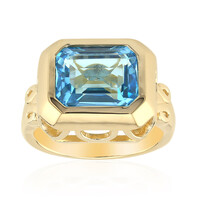 Anello in argento con Topazio Blu Svizzero (Remy Rotenier)