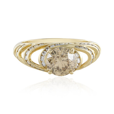 Anello in oro con Diamante Champagne I2 (de Melo)