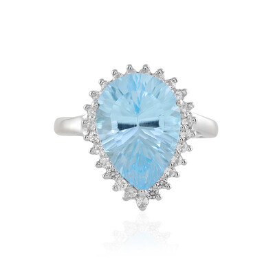 Anello in argento con Topazio Blu Cielo