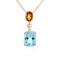Collana in argento con Topazio Blu Cielo