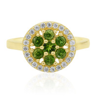 Anello in argento con Diopside Russo