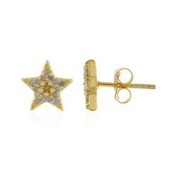 Orecchini in argento con Diamante Giallo I3
