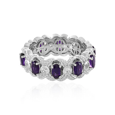 Anello in argento con Ametista Zambiana (Dallas Prince Designs)