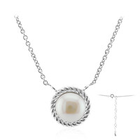 Collana in argento con Perla d'Acqua Dolce Bianca