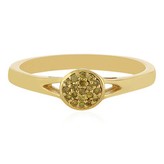 Anello in argento con Diamante Giallo I3
