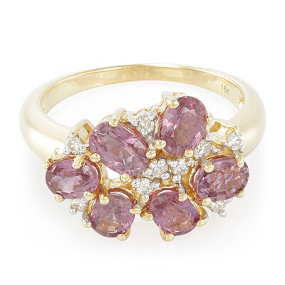 Anello in oro con Zaffiro Padparadscha (non riscaldato) (AMAYANI)