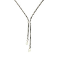 Collana in argento con Perla d'Acqua Dolce Bianca