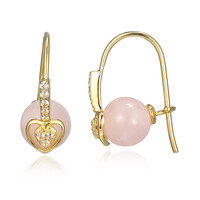 Orecchini in argento con Quarzo Rosa