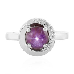 Anello in argento con Rubino Stellato Channapatna