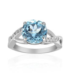 Anello in argento con Topazio Blu Cielo