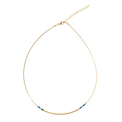 Collana in argento con Ematite Blu (dagen)
