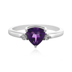Anello in argento con Ametista Zambiana