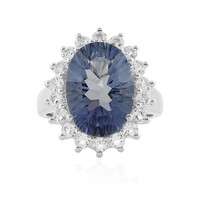 Anello in argento con Quarzo Mistico Blu