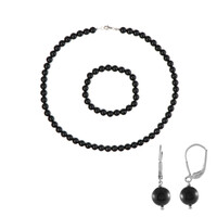 Parure in argento con Onice Nero