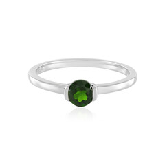 Anello in argento con Diopside Russo