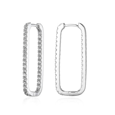 Orecchini in argento con Topazio Bianco