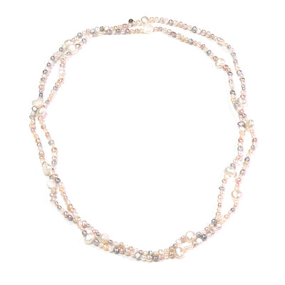 Collana in argento con Perla d'Acqua Dolce Bianca (TPC)